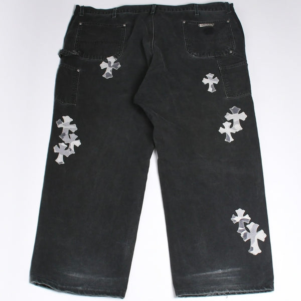 極美品 CHROME HEARTS クロムハーツ × MATTY BOY マッティボーイ SEX RECORDS カーペンターパンツ サイズ42 22パッチ 中古 4a001083