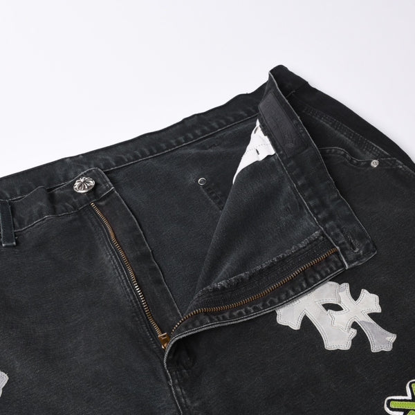 極美品 CHROME HEARTS クロムハーツ × MATTY BOY マッティボーイ SEX RECORDS カーペンターパンツ サイズ42 22パッチ 中古 4a001083