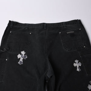 極美品 CHROME HEARTS クロムハーツ × MATTY BOY マッティボーイ SEX RECORDS カーペンターパンツ サイズ42 22パッチ 中古 4a001083