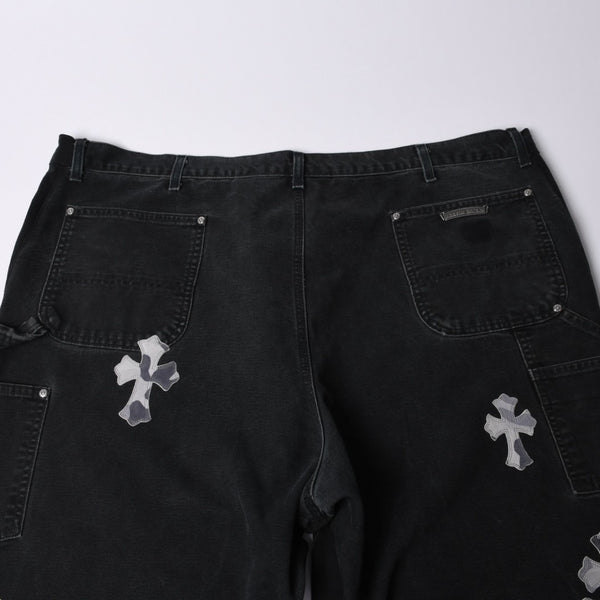 極美品 CHROME HEARTS クロムハーツ × MATTY BOY マッティボーイ SEX RECORDS カーペンターパンツ サイズ42 22パッチ 中古 4a001083