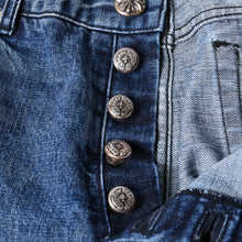 画像をギャラリービューアに読み込む, 新品同様 CHROME HEARTS クロムハーツ クロスパッチ ジーンズ デニムパンツ ジャパンタグ付き メンズ SV925 36インチ ブルー系 中古 4a001293