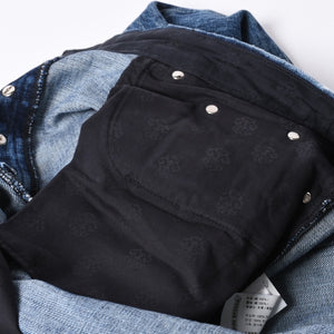 Like new CHROME HEARTS Cross Patch Jeans Denim Pants with Japan tag Men's SV925 36 inches Blue Used 4a001293