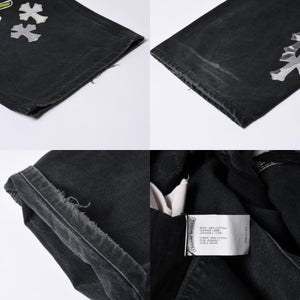 極美品 CHROME HEARTS クロムハーツ × MATTY BOY マッティボーイ SEX RECORDS カーペンターパンツ サイズ42 22パッチ 中古 4a001083
