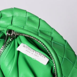 Very good condition BOTTEGAVENETA MINI JODIE Handbag 651876 Intrecciato Green Used 4a001217