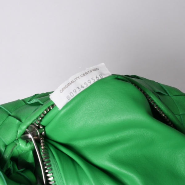 Very good condition BOTTEGAVENETA MINI JODIE Handbag 651876 Intrecciato Green Used 4a001217