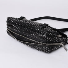 画像をギャラリービューアに読み込む, PRADA プラダ スタッズ ミディアム BT861S ショルダーバッグ レザー ブラック 美品 中古 4a001059