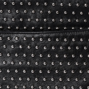 PRADA プラダ スタッズ ミディアム BT861S ショルダーバッグ レザー ブラック 美品 中古 4a001059
