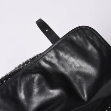 画像をギャラリービューアに読み込む, PRADA プラダ スタッズ ミディアム BT861S ショルダーバッグ レザー ブラック 美品 中古 4a001059