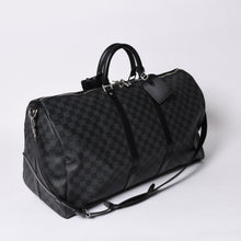 画像をギャラリービューアに読み込む, 極美品 LOUIS VUITTON ルイヴィトン キーポルバンドリエール55 ボストンバッグ N41413 ダミエグラフィット ブラック 中古 4a001229