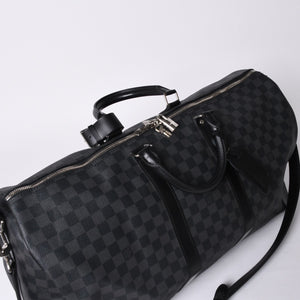 Very good condition LOUIS VUITTON Keepall Bandouliere 55 Boston bag N41413 Damier Graphite Black Used 4a001229
