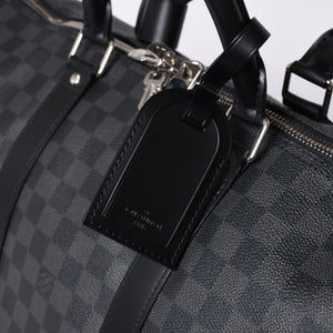Very good condition LOUIS VUITTON Keepall Bandouliere 55 Boston bag N41413 Damier Graphite Black Used 4a001229