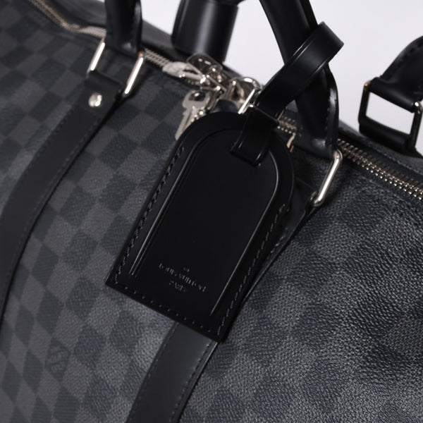 Very good condition LOUIS VUITTON Keepall Bandouliere 55 Boston bag N41413 Damier Graphite Black Used 4a001229