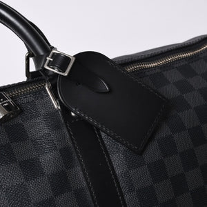 Very good condition LOUIS VUITTON Keepall Bandouliere 55 Boston bag N41413 Damier Graphite Black Used 4a001229