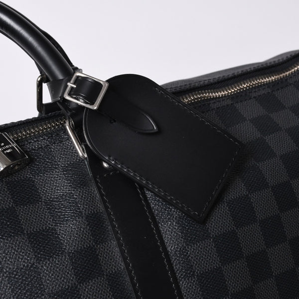 Very good condition LOUIS VUITTON Keepall Bandouliere 55 Boston bag N41413 Damier Graphite Black Used 4a001229