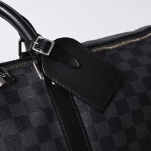 画像をギャラリービューアに読み込む, 極美品 LOUIS VUITTON ルイヴィトン キーポルバンドリエール55 ボストンバッグ N41413 ダミエグラフィット ブラック 中古 4a001229