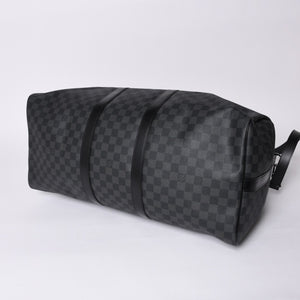 Very good condition LOUIS VUITTON Keepall Bandouliere 55 Boston bag N41413 Damier Graphite Black Used 4a001229