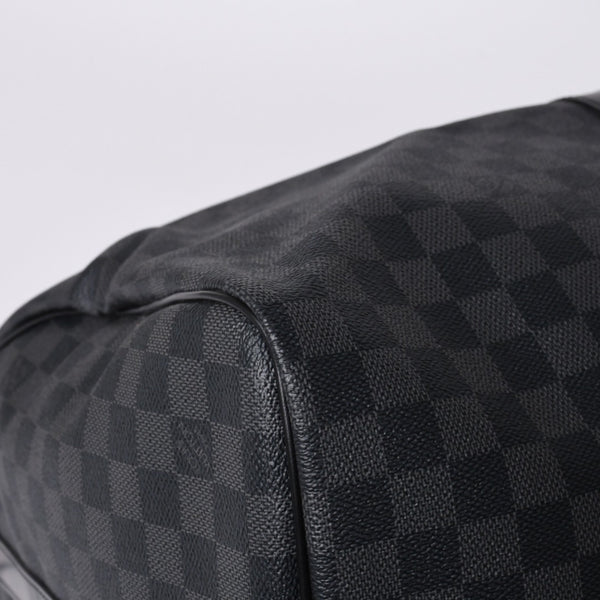 Very good condition LOUIS VUITTON Keepall Bandouliere 55 Boston bag N41413 Damier Graphite Black Used 4a001229