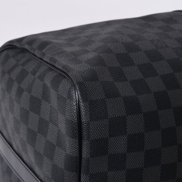 Very good condition LOUIS VUITTON Keepall Bandouliere 55 Boston bag N41413 Damier Graphite Black Used 4a001229