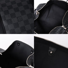 画像をギャラリービューアに読み込む, 極美品 LOUIS VUITTON ルイヴィトン キーポルバンドリエール55 ボストンバッグ N41413 ダミエグラフィット ブラック 中古 4a001229