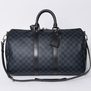 Very good condition LOUIS VUITTON Keepall Bandouliere 45 Boston bag 2WAY Damier Ecobalt N41349 Used 4a001121