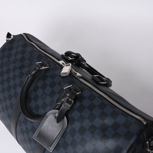 Very good condition LOUIS VUITTON Keepall Bandouliere 45 Boston bag 2WAY Damier Ecobalt N41349 Used 4a001121