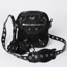 画像をギャラリービューアに読み込む, BALENCIAGA バレンシアガ ルカゴールXS ショルダーバッグ 719065 ブラック ラムスキン シルバー金具 美品 中古 4b000797