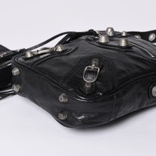 画像をギャラリービューアに読み込む, BALENCIAGA バレンシアガ ルカゴールXS ショルダーバッグ 719065 ブラック ラムスキン シルバー金具 美品 中古 4b000797