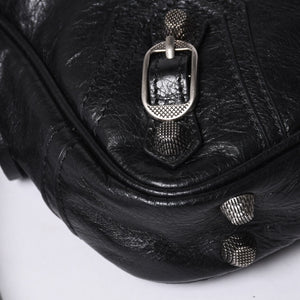 BALENCIAGA Luka Gour XS Shoulder Bag 719065 Black Lambskin Silver Hardware Good Condition Used 4b000797
