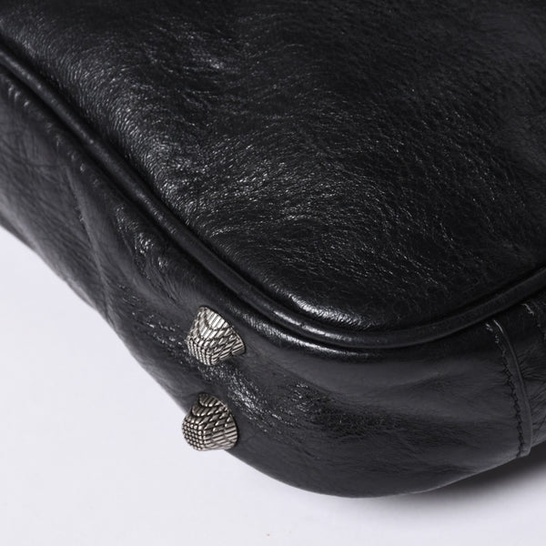BALENCIAGA Luka Gour XS Shoulder Bag 719065 Black Lambskin Silver Hardware Good Condition Used 4b000797