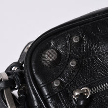 画像をギャラリービューアに読み込む, BALENCIAGA バレンシアガ ルカゴールXS ショルダーバッグ 719065 ブラック ラムスキン シルバー金具 美品 中古 4b000797