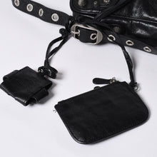 画像をギャラリービューアに読み込む, BALENCIAGA バレンシアガ ルカゴールXS ショルダーバッグ 719065 ブラック ラムスキン シルバー金具 美品 中古 4b000797