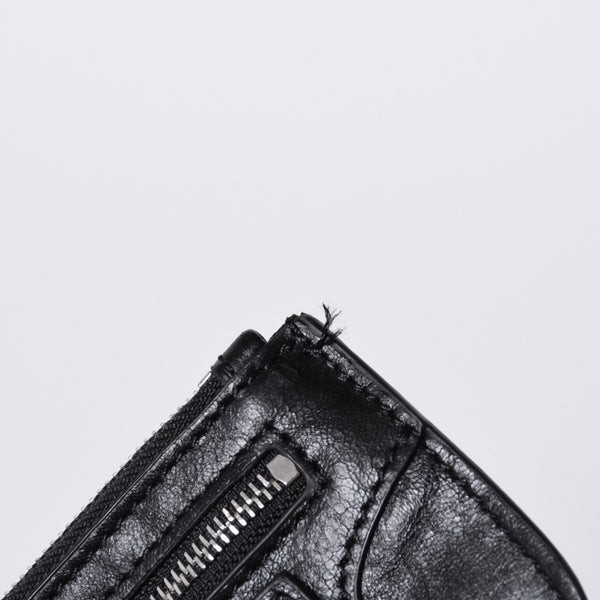 BALENCIAGA Luka Gour XS Shoulder Bag 719065 Black Lambskin Silver Hardware Good Condition Used 4b000797