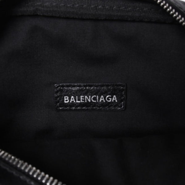 BALENCIAGA Luka Gour XS Shoulder Bag 719065 Black Lambskin Silver Hardware Good Condition Used 4b000797
