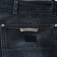 画像をギャラリービューアに読み込む, 極美品 CHROME HEARTS クロムハーツ ダブルニーパンツ サイズ40 セメタリークロスパッチ 19パッチ クロスボール ブラック パープル 中古 4a001329