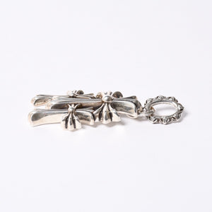 新品同様 CHROME HEARTS クロムハーツ トリプルクロス 3CH CRSラージ 3CH クロス シルバーペンダントトップ シルバー 925 142.7g 中古 4a001294