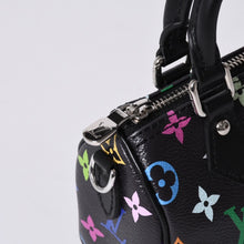 画像をギャラリービューアに読み込む, 新品未使用 LOUIS VUITTON ルイヴィトン ナノスピーディ 村上隆 マルチカラー ブラック 2WAYバッグ M13406 PVC レザー 中古 4a001223