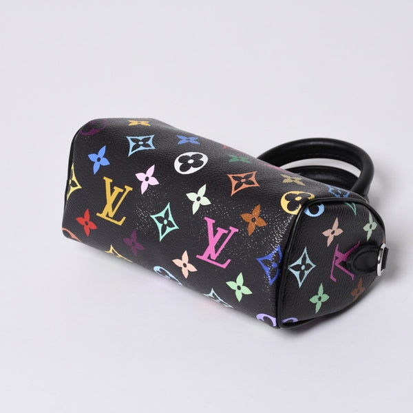 New and unused LOUIS VUITTON Nano Speedy Takashi Murakami Multicolor Black 2WAY Bag M13406 PVC Leather Used 4a001223