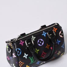 画像をギャラリービューアに読み込む, 新品未使用 LOUIS VUITTON ルイヴィトン ナノスピーディ 村上隆 マルチカラー ブラック 2WAYバッグ M13406 PVC レザー 中古 4a001223