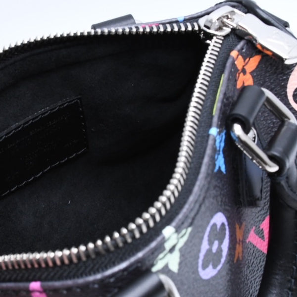 New and unused LOUIS VUITTON Nano Speedy Takashi Murakami Multicolor Black 2WAY Bag M13406 PVC Leather Used 4a001223