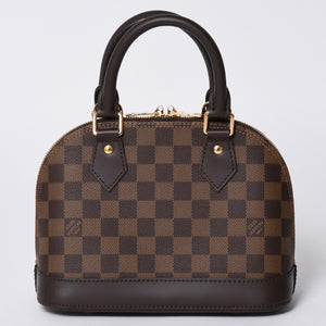LOUIS VUITTON Alma BB 2WAY Handbag N41221 Damier Ebene Brown Shoulder PVC Leather Good Condition Used 4b008625