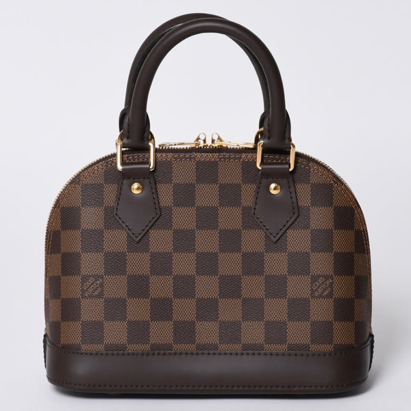 LOUIS VUITTON Alma BB 2WAY Handbag N41221 Damier Ebene Brown Shoulder PVC Leather Good Condition Used 4b008625