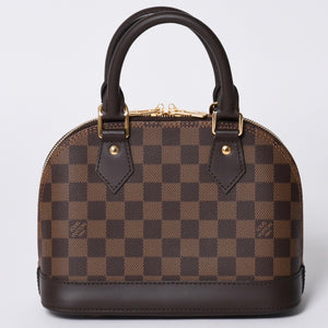 LOUIS VUITTON Alma BB 2WAY Handbag N41221 Damier Ebene Brown Shoulder PVC Leather Good Condition Used 4b008625
