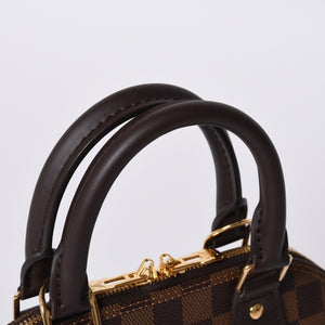 LOUIS VUITTON Alma BB 2WAY Handbag N41221 Damier Ebene Brown Shoulder PVC Leather Good Condition Used 4b008625