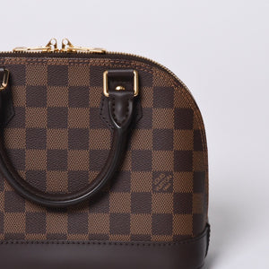 LOUIS VUITTON Alma BB 2WAY Handbag N41221 Damier Ebene Brown Shoulder PVC Leather Good Condition Used 4b008625