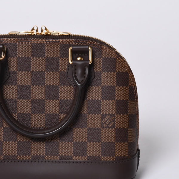 LOUIS VUITTON Alma BB 2WAY Handbag N41221 Damier Ebene Brown Shoulder PVC Leather Good Condition Used 4b008625