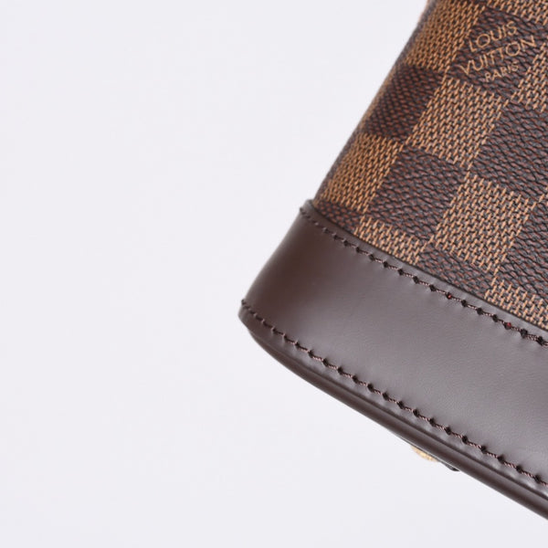 LOUIS VUITTON Alma BB 2WAY Handbag N41221 Damier Ebene Brown Shoulder PVC Leather Good Condition Used 4b008625