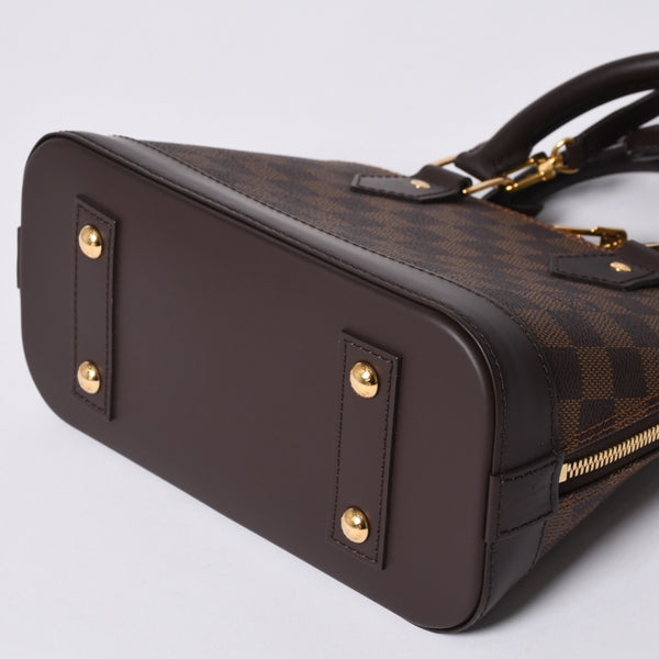 LOUIS VUITTON Alma BB 2WAY Handbag N41221 Damier Ebene Brown Shoulder PVC Leather Good Condition Used 4b008625