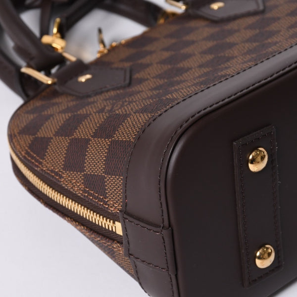 LOUIS VUITTON Alma BB 2WAY Handbag N41221 Damier Ebene Brown Shoulder PVC Leather Good Condition Used 4b008625