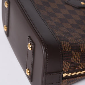 LOUIS VUITTON Alma BB 2WAY Handbag N41221 Damier Ebene Brown Shoulder PVC Leather Good Condition Used 4b008625