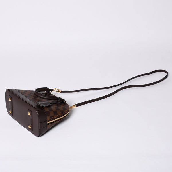 LOUIS VUITTON Alma BB 2WAY Handbag N41221 Damier Ebene Brown Shoulder PVC Leather Good Condition Used 4b008625